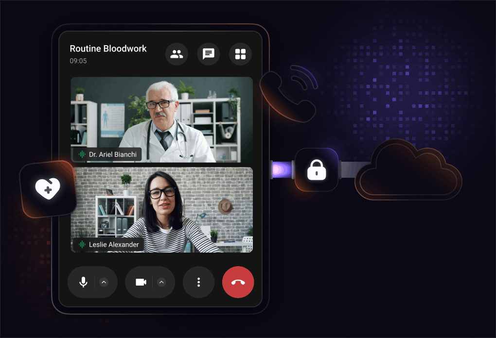 Voice and video for care teams