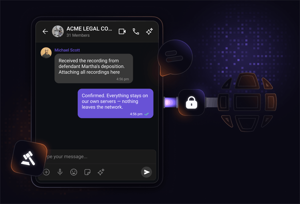Air-gapped legal messaging