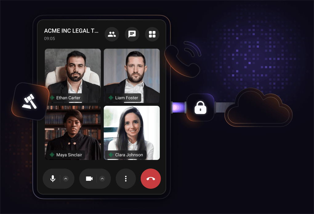 Confidential voice and video