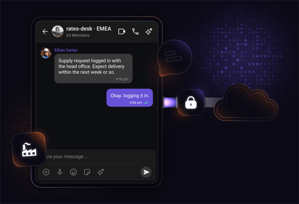 Secure manufacturing messaging