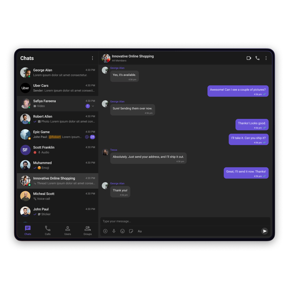 Conversations with messages